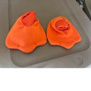 Duck Feet Sock Slippers Halloween Costume Accessory Orange 12-24 months
